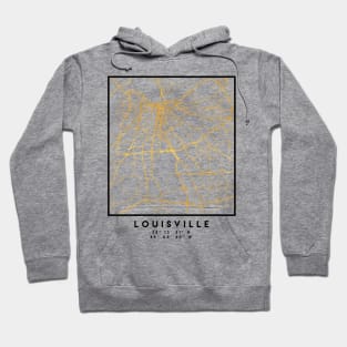 LOUISVILLE KENTUCKY CITY STREET MAP ART Hoodie